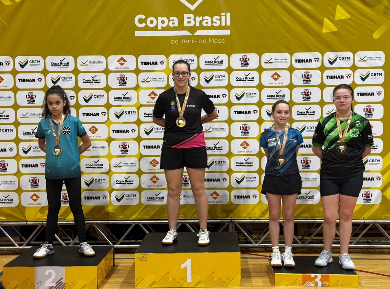 São Bento do Sul conquista quatro medalhas na Copa Brasil de Tênis de Mesa em Porto Alegre