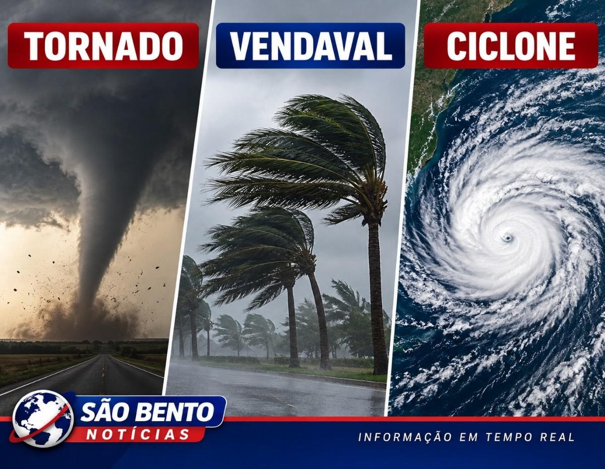 Tornado, vendaval ou ciclone? Entenda as diferenças entre os fenômenos