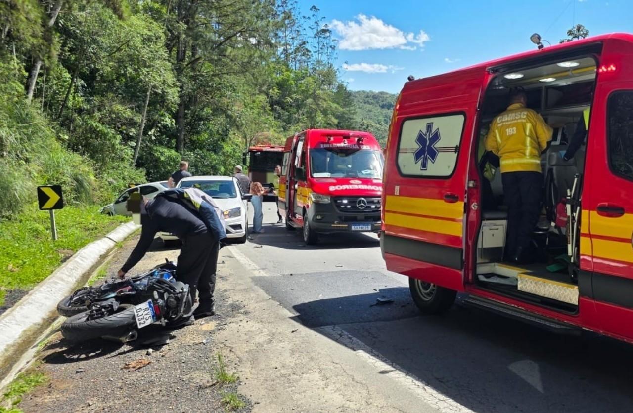 Morre motociclista que sofreu acidente na BR-280 em São Bento do Sul