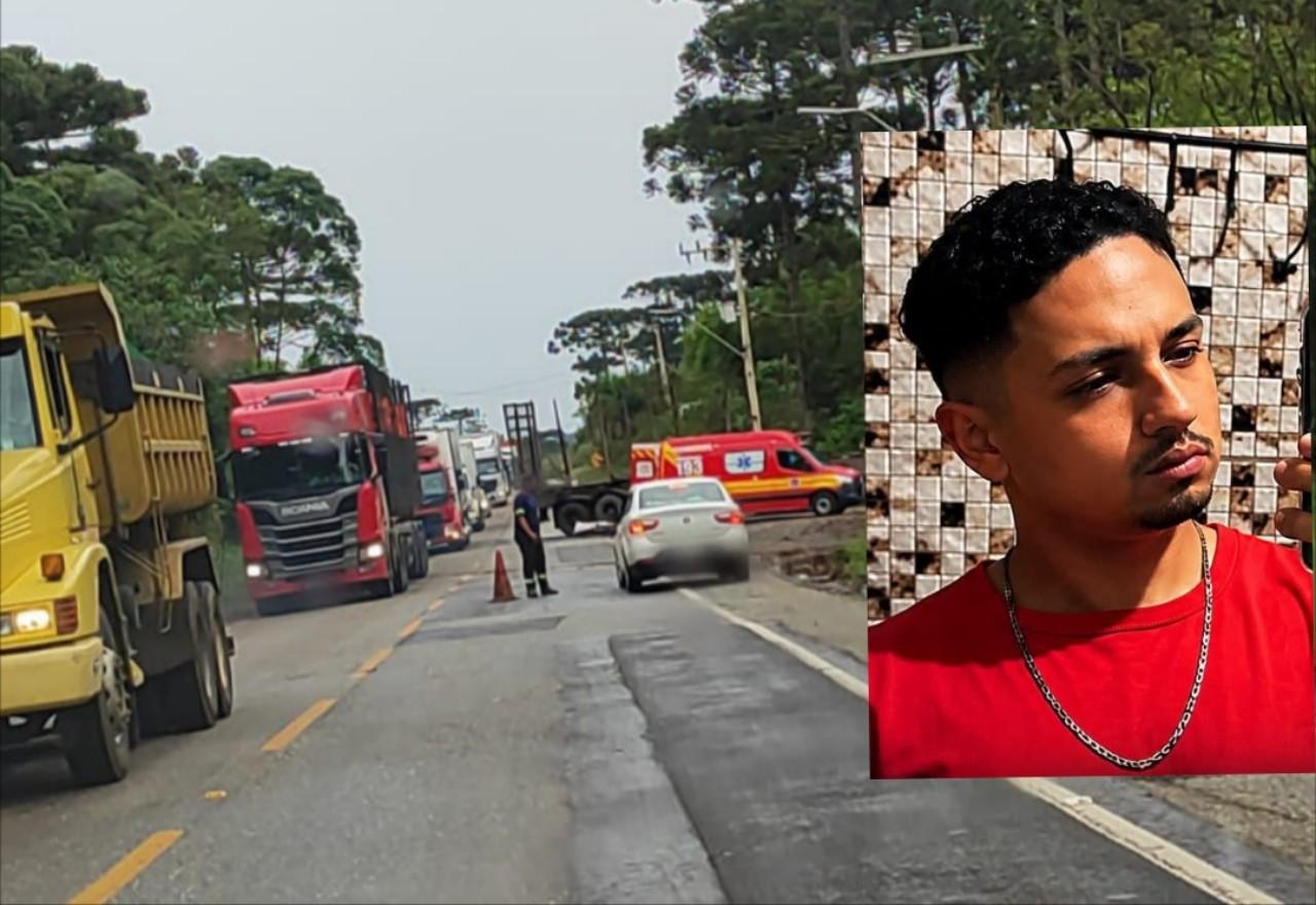 Motociclista de 26 anos morre após grave acidente com carreta em Três Barras