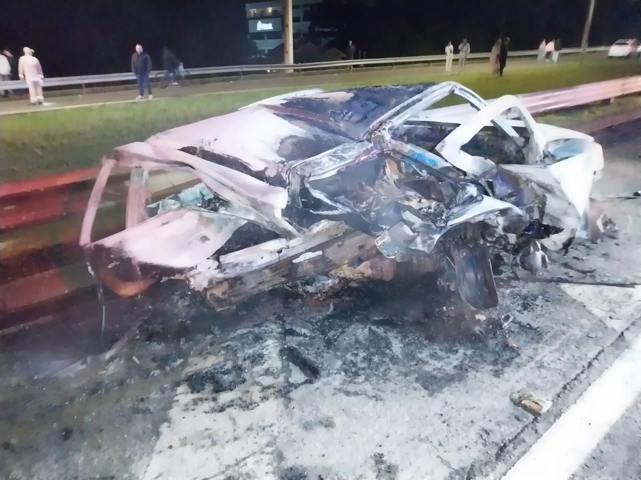 Motorista é preso após fugir de acidente que deixou vítima carbonizada na BR-116