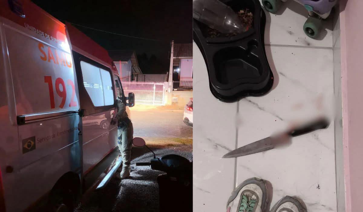 Mulher tem faca cravada no ombro emquanto dormia em Ibirama 