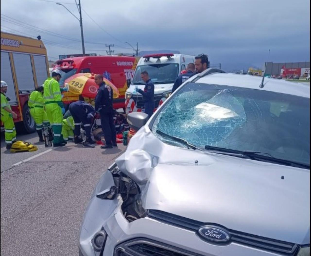 Pedestre morre após ser atropelado na BR-101 em Palhoça