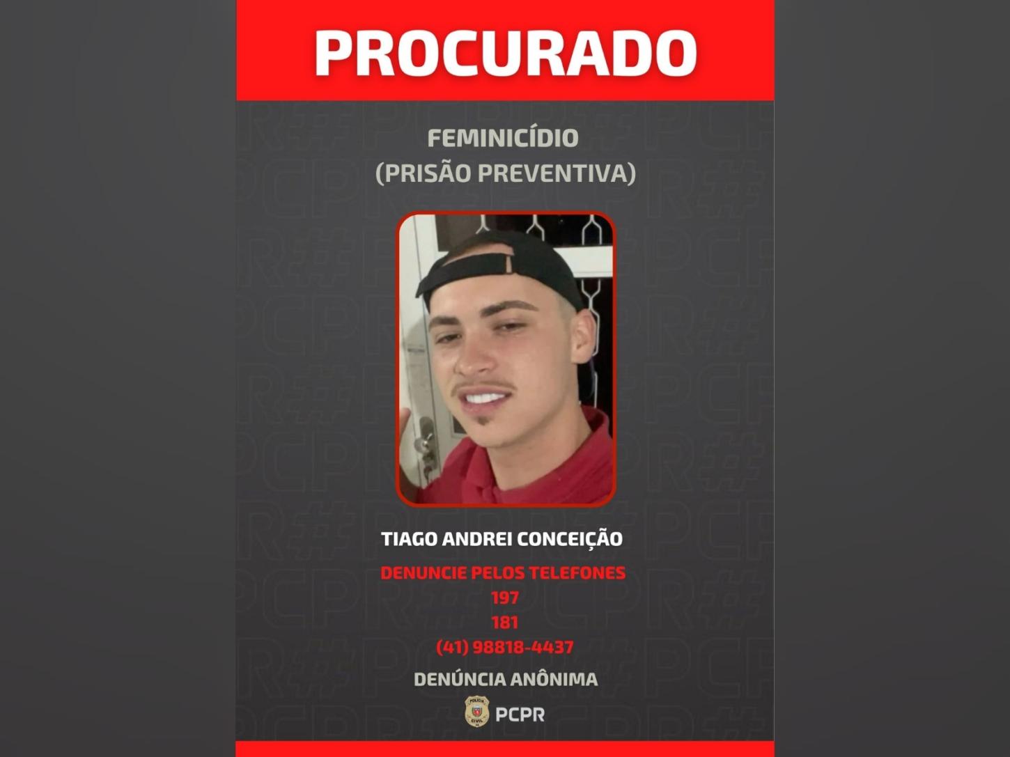  Procurado pela morte de Wendi Kauane Campina Grande do Sul