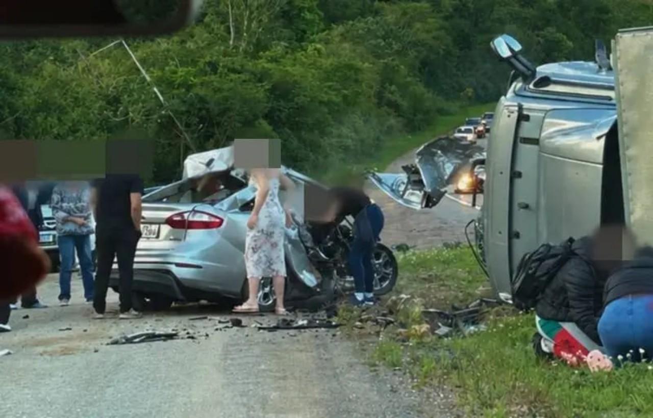 Tragédia na BR-470: quatro pessoas da mesma família morrem em colisão