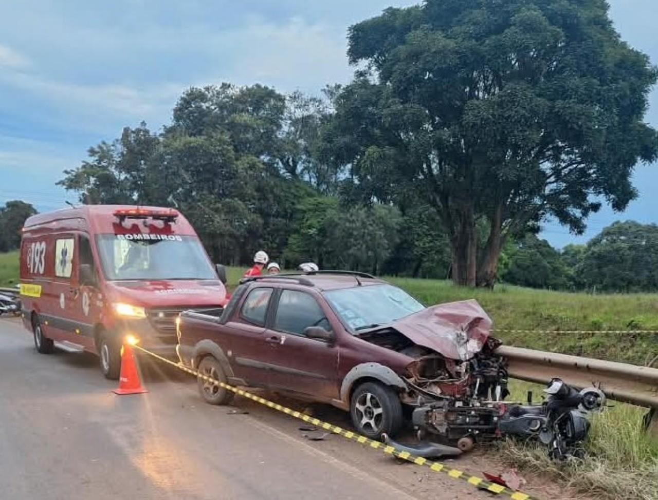 Veiculo invade a contra mão e mata motociclista na SC-283 