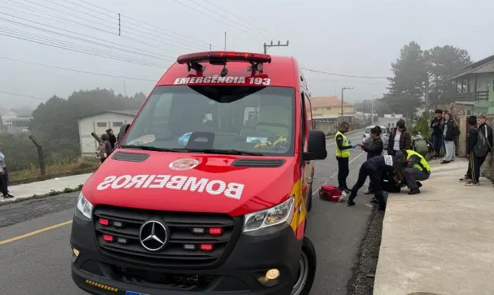Adolescente de 15 anos é atropelada no bairro Brasília, em São Bento do Sul