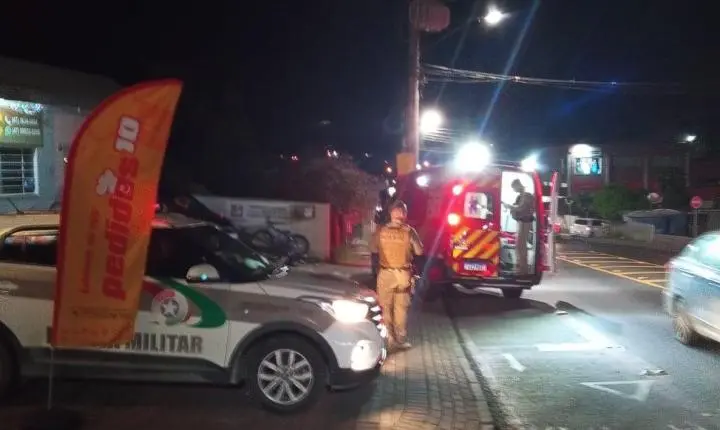 Adolescente de 15 anos fica ferido em atropelamento em São Bento do Sul