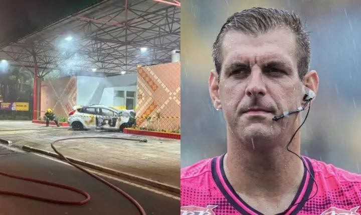 Árbitro de futebol morre carbonizado após carro bater em terminal urbano de Criciúma