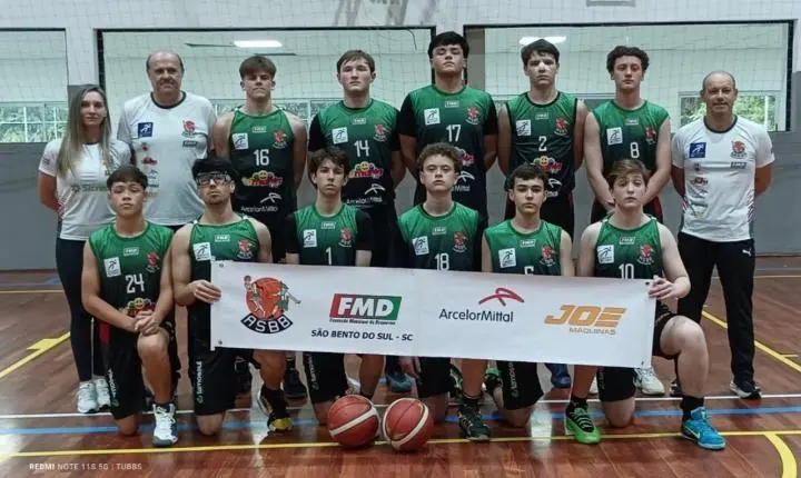 Basquete Sub-15 de São Bento do Sul termina Estadual entre as oito melhores equipes