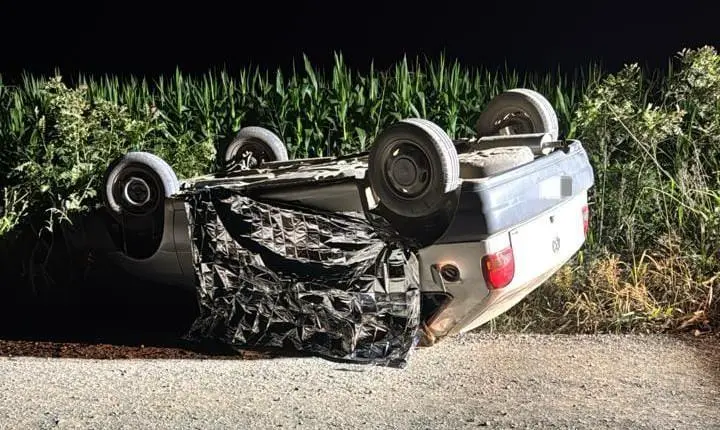 Capotamento termina em óbito no interior de Canoinhas 