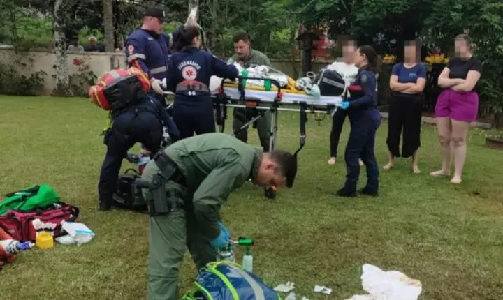 Criança de 1 ano e 9 meses é reanimada após afogamento em açude em SC