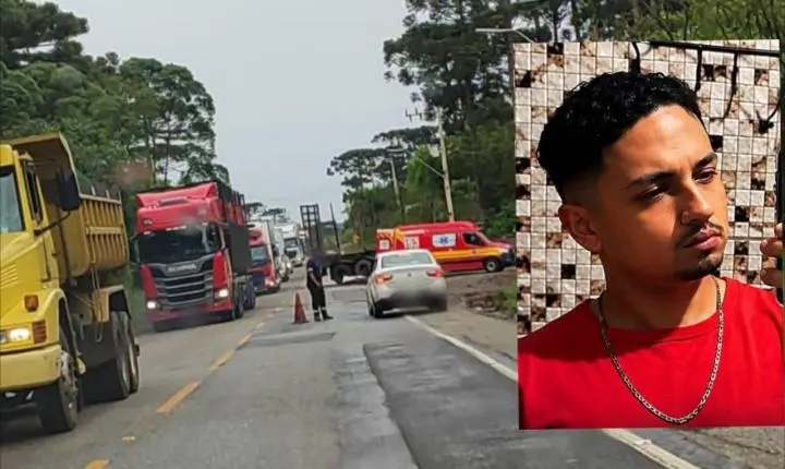 Motociclista de 26 anos morre após grave acidente com carreta em Três Barras