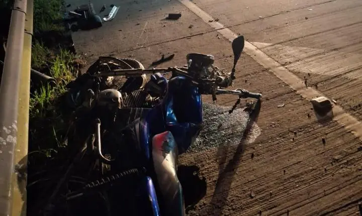 Motociclista fica ferido após colisão com caminhonete na SC-A280C, em São Bento do Sul