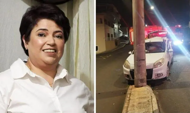 Mulher de 53 anos morre após carro bater contra poste em Campos Novos