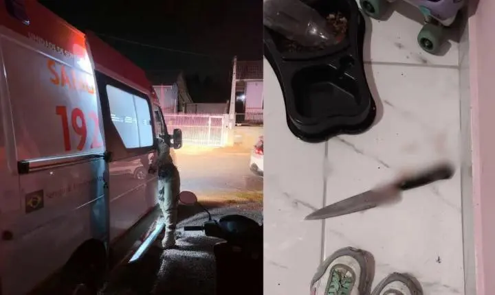 Mulher tem faca cravada no ombro emquanto dormia em Ibirama 
