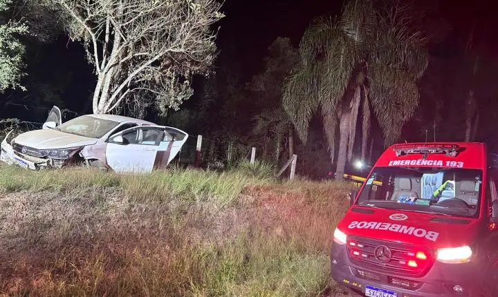 ​Perseguição Policial Termina em Acidente com Vítimas na BR-280, em Mafra