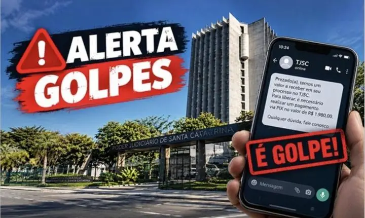 TJSC alerta para golpes que usam nome e identidade visual da Justiça para enganar vítimas em SC