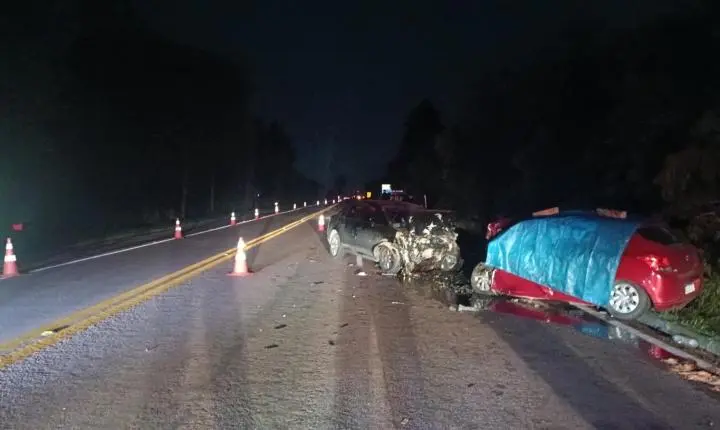 Tragédia na BR-116: colisão frontal mata dois homens e deixa um ferido grave em Mandirituba