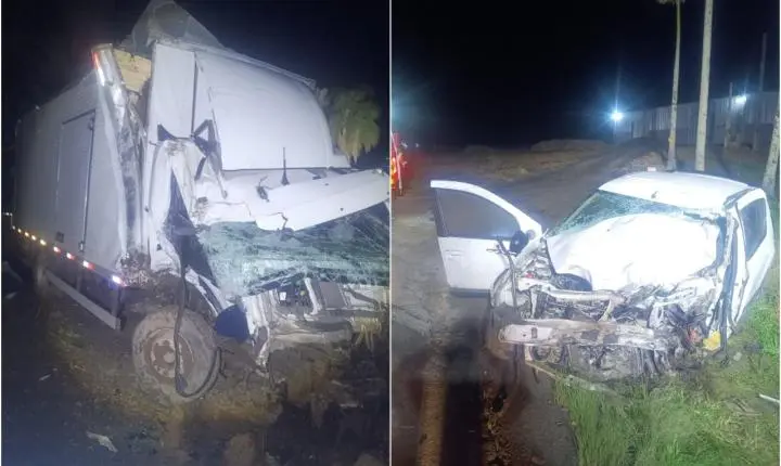 Tragédia na BR-470: homem morre após colisão frontal entre carro e caminhão em Pouso Redondo